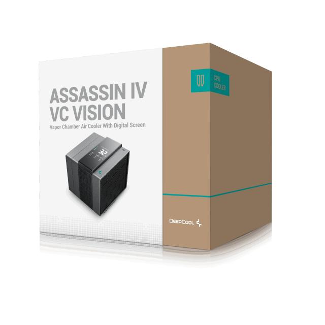 Охладител DeepCool CPU Cooler ASSASSIN IV VC VISION - Vapor Chamber, Dual-Tower, 4-pin PWM - LGA1851/AM5