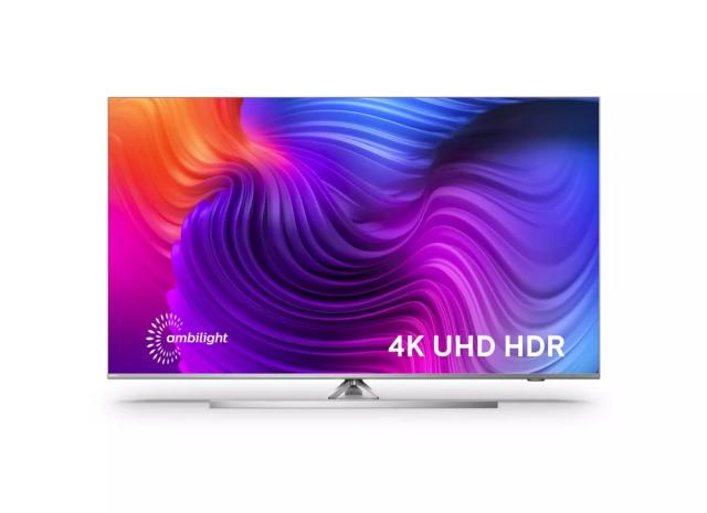 Телевизор Philips 43PUS8506/12, 43" THE ONE, UHD 4K LED 3840x2160, DVB-T2/C/S2, Ambilight 3, HDR10+, HLG, Android 9, Dolby Vision, Dolby Atmos, Quad Core P5 Perfect/Al, 60Hz, BT 4.2, HDMI, USB, Cl+, 802.11ac, Lan, 20W RMS, Swivel Stand, Silver