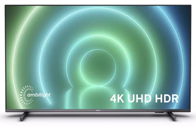 Телевизор Philips 50PUS7906/12, 50" UHD 4K LED 3840x2160, DVB-T2/C/S2, Ambilight 3, HDR10+, HLG, Android 10, Dolby Vision, Dolby Atmos, Quad Core Pixel Plus Ultra HD, 60Hz, BT 5.0, HDMI 2.1 VRR, ARC, USB, Cl+, 802.11n, Lan, 20W RMS, Borderless design