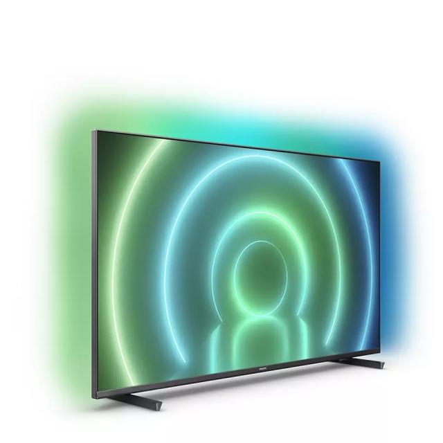 Телевизор Philips 50PUS7906/12, 50" UHD 4K LED 3840x2160, DVB-T2/C/S2, Ambilight 3, HDR10+, HLG, Android 10, Dolby Vision, Dolby Atmos, Quad Core Pixel Plus Ultra HD, 60Hz, BT 5.0, HDMI 2.1 VRR, ARC, USB, Cl+, 802.11n, Lan, 20W RMS, Borderless design