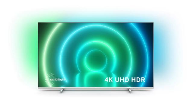 Телевизор Philips 55PUS7956/12, 55" UHD 4K LED 3840x2160, DVB-T2/C/S2, Ambilight 3, HDR10+, HLG, Android 10, Dolby Vision, Dolby Atmos, Quad Core Pixel Plus Ultra HD, 60Hz, BT 5.0, HDMI 2.1 VRR, ARC, USB, Cl+, 802.11n, Lan, 20W RMS, Borderless design