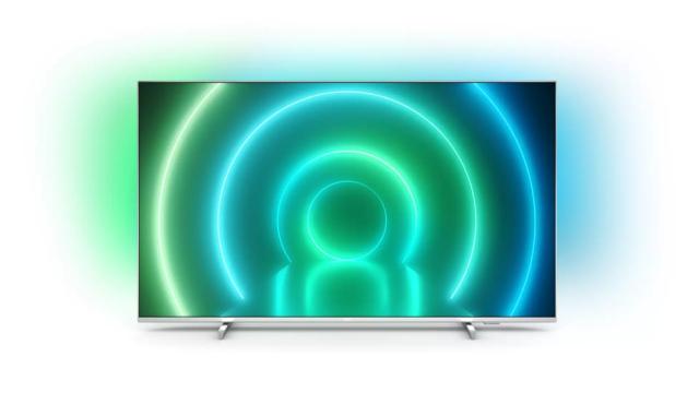 Телевизор Philips 55PUS7956/12, 55" UHD 4K LED 3840x2160, DVB-T2/C/S2, Ambilight 3, HDR10+, HLG, Android 10, Dolby Vision, Dolby Atmos, Quad Core Pixel Plus Ultra HD, 60Hz, BT 5.0, HDMI 2.1 VRR, ARC, USB, Cl+, 802.11n, Lan, 20W RMS, Borderless design