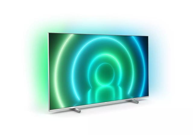 Телевизор Philips 55PUS7956/12, 55" UHD 4K LED 3840x2160, DVB-T2/C/S2, Ambilight 3, HDR10+, HLG, Android 10, Dolby Vision, Dolby Atmos, Quad Core Pixel Plus Ultra HD, 60Hz, BT 5.0, HDMI 2.1 VRR, ARC, USB, Cl+, 802.11n, Lan, 20W RMS, Borderless design