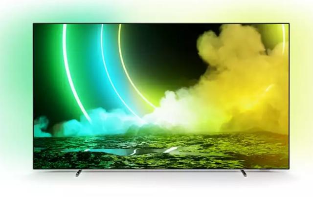 Телевизор Philips 55OLED705/12, 55" UHD 4K OLED 3840x2160, DVB-T2/C/S2, Ambilight 3, HDR10+, Android 9, Dolby Vision, Dolby Atmos, Quad Core P5 Perfect/Al, 60Hz, BT 4.2, HDMI, USB, Cl+, 802.11ac, Lan, 50W RMS, Alexa build in, Swivel Dark Chrome Stand