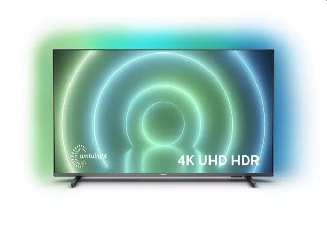Телевизор Philips 55PUS7906/12, 55" UHD 4K LED 3840x2160, DVB-T2/C/S2, Ambilight 3, HDR10+, HLG, Android 10, Dolby Vision, Dolby Atmos, Quad Core Pixel Plus Ultra HD, 60Hz, BT 5.0, HDMI 2.1 VRR, ARC, USB, Cl+, 802.11n, Lan, 20W RMS, Borderless design