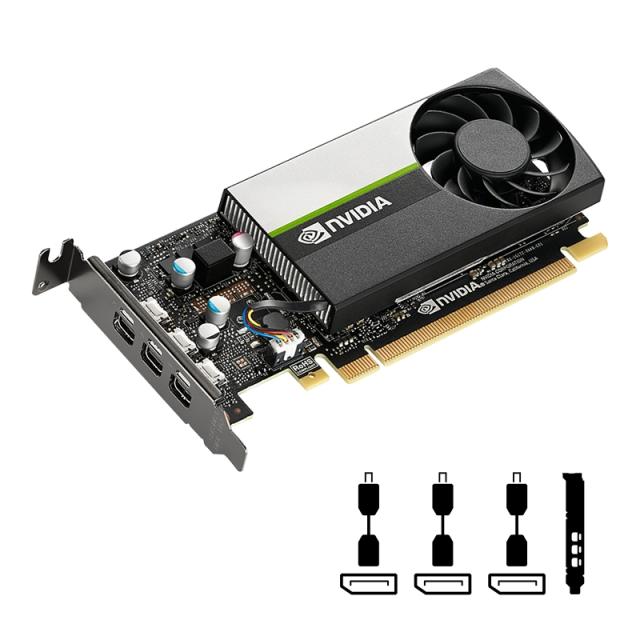 Видео карта Nvidia T400, 2GB, PNY VCNT400-SB, PCI-E 3.0, GDDR6, 64-bit, 3 x mini DisplayPort