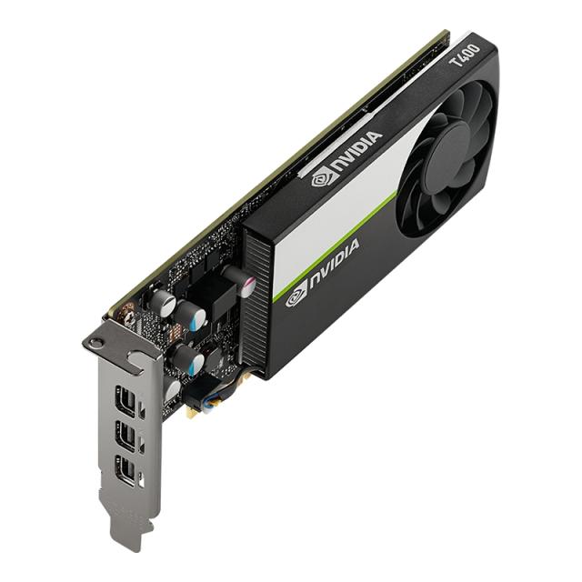 Видео карта Nvidia T400, 2GB, PNY VCNT400-SB, PCI-E 3.0, GDDR6, 64-bit, 3 x mini DisplayPort
