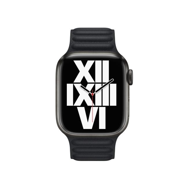 Каишка за часовник Apple Watch 41mm Midnight Leather Link - M/L