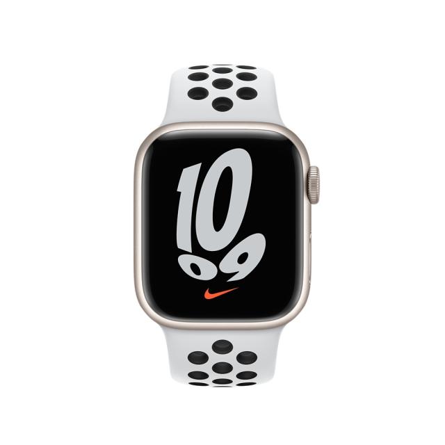 Каишка за часовник Apple Watch 41mm Pure Platinum/Black Nike Sport Band - Regular