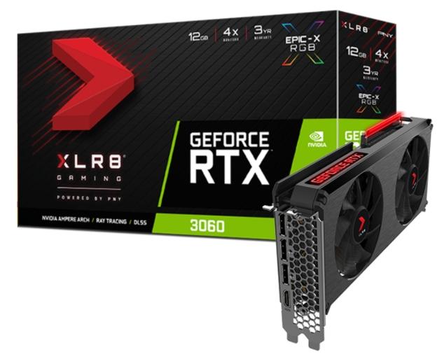 Видео карта PNY GeForce RTX 3060 12GB XLR8 Gaming REVEL EPIC-X RGB Dual Fan Edition