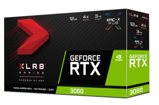 Видео карта PNY GeForce RTX 3060 12GB XLR8 Gaming REVEL EPIC-X RGB Dual Fan Edition