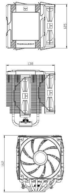 Охладител за процесор Thermalright CPU Cooler Peerless Assassin 120 Digital A-RGB White - Dual-Tower - LGA1851/AM5