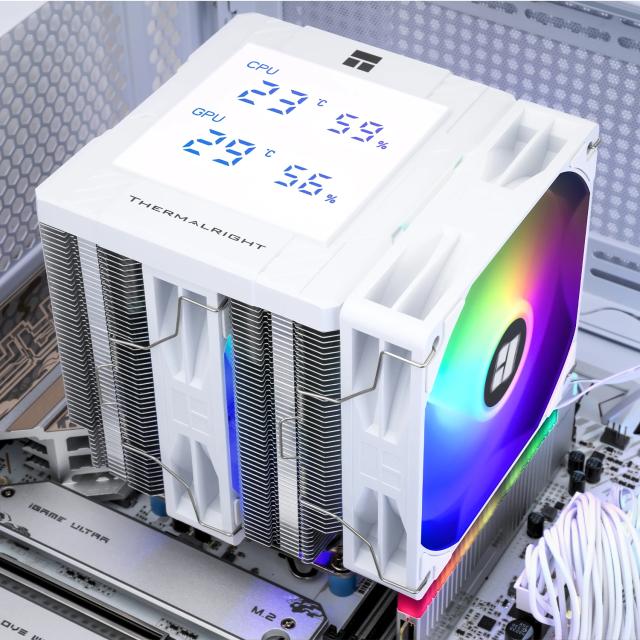 Охладител за процесор Thermalright CPU Cooler Peerless Assassin 120 Digital A-RGB White - Dual-Tower - LGA1851/AM5