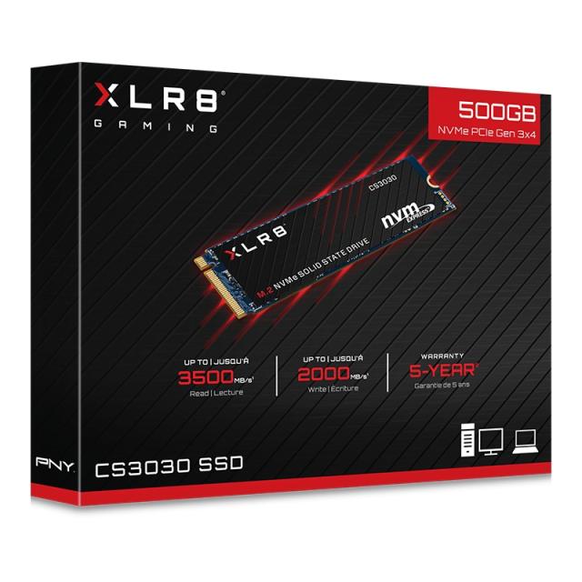 Твърд диск PNY CS3030 M.2 NVMe 500GB SSD