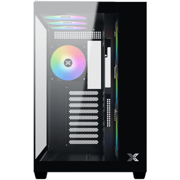 Кутия XIGMATEK Aqua V Air , 2x USB 3.0, 1x USB Type-C, HD Audio, M-ATX/Mini ITX/ATX, Черна