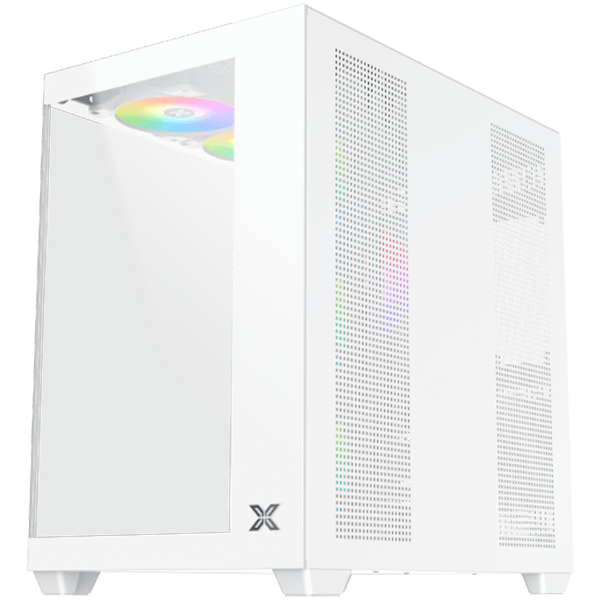 Кутия XIGMATEK Aqua V Air Arctic White, 2x USB 3.0, x USB Type-C, HD Audio, M-ATX/Mini ITX/ATX, Бяла