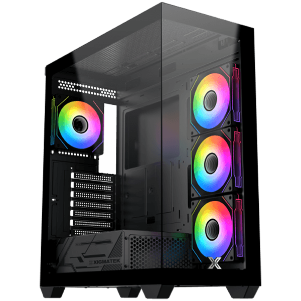 Кутия XIGMATEK Blast, 1x USB 3.0, 2x USB 2.0, HD Audio, M-ATX/Mini ITX/ATX/E-ATX, Черна