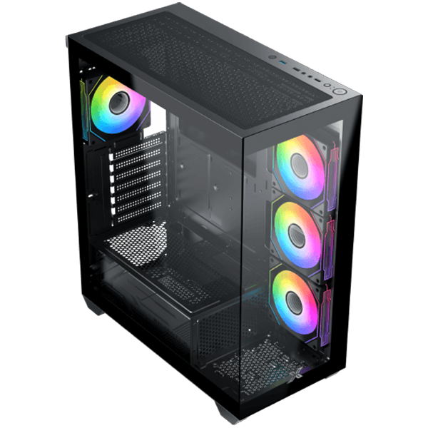 Кутия XIGMATEK Blast, 1x USB 3.0, 2x USB 2.0, HD Audio, M-ATX/Mini ITX/ATX/E-ATX, Черна