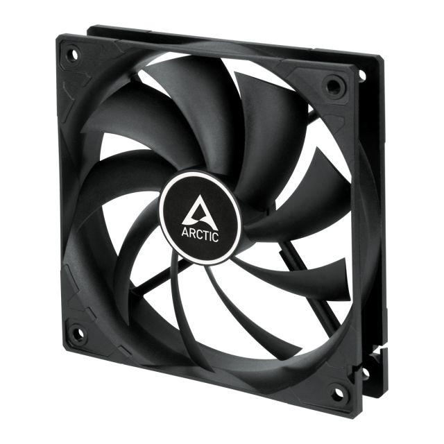 Комплект вентилатори ARCTIC F12 PWM 120 mm, 4-Pin (PWM), 5 броя, Черен