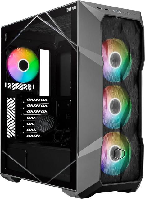 Кутия Cooler Master MasterBox TD500 Max + 850W Gold, 360 AIO Cooler, Middle Tower, 2x USB 3.2 Gen 1 Type-A, 1x USB 3.2 Gen 2x2 Type-C, 1x 3.5mm Audio Jack, Mini-ITX, Micro-ATX, ATX