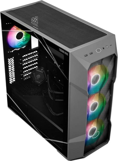 Кутия Cooler Master MasterBox TD500 Max + 850W Gold, 360 AIO Cooler, Middle Tower, 2x USB 3.2 Gen 1 Type-A, 1x USB 3.2 Gen 2x2 Type-C, 1x 3.5mm Audio Jack, Mini-ITX, Micro-ATX, ATX