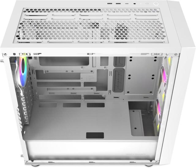 Кутия Cooler Master MasterBox 600 ARGB White, Middle Tower, 2x USB 3.2 Gen 1 Type-A, 1x USB 3.2 Gen 2x2 Type-C, 1x 3.5mm Audio Jack, ITX / Micro ATX / ATX