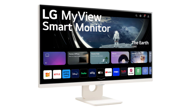 Монитор LG Smart 27U511SA-W, 27" (68.58cm) FHD IPS, Anti-Glare, 100Hz, 5ms, 1300:1, 250cd/m2, USB-A, HDMI
