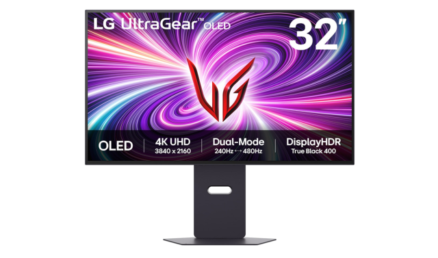 Монитор LG UltraGear 32GS95UV-B, 31.5" (80.01 cm) 4K UHD OLED, 240Hz, 0.03ms (GTG), HDR 10, 1500000:1, 275cd/m2, HDMI, DP, USB-A