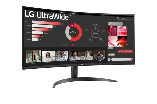 Монитор LG 34WR50QK-B, 34" (86.36cm) WQHD VA Curved 1800R, 100Hz, 5ms, 3000:1, HDR10, 300cd/m2, HDMI, DP