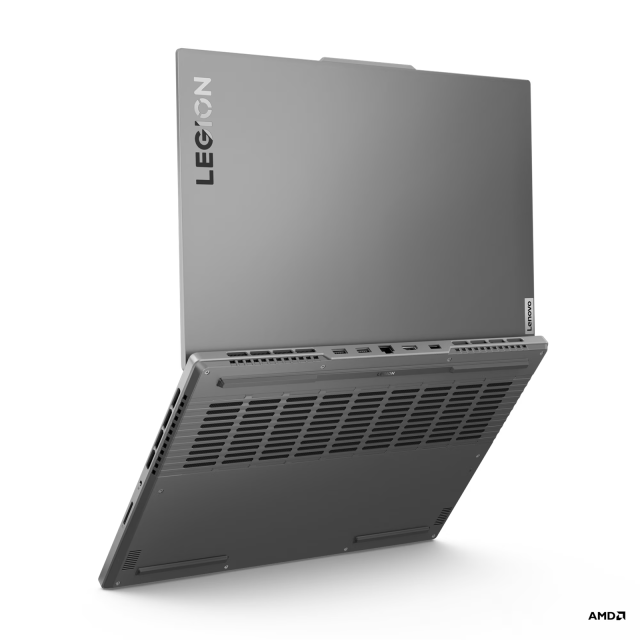 Лаптоп Lenovo Legion Slim 5 16ARP9,  AMD Ryzen 7 7735HS 8C (3.2/4.7GHz, 16MB cache), 16" (40.64 см) WQXGA IPS, NVIDIA RTX 4070 8GB GDDR6 DLSS 3, 16GB DDR5, 1 TB M.2 NVMe SSD, Free DOS