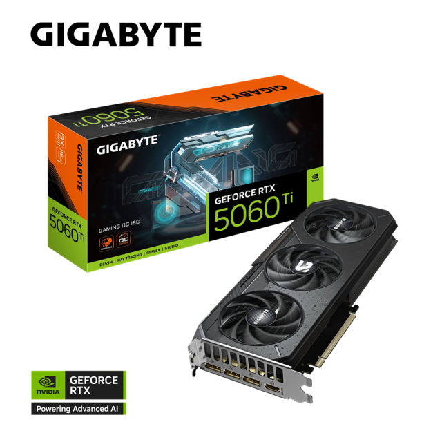 Видео карта GIGABYTE GeForce RTX 5060 TI GAMING OC 16GB GDDR6, 128-bit, 1xHDMI, 3xDP