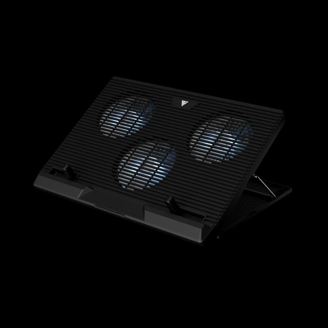 Охладител за лаптоп Gamdias Gaming AETHER E1 Notebook Cooler 19", USB Hub, Phone Stand