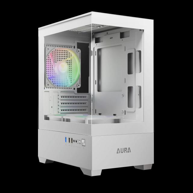 Кутия Gamdias AURA GC9M White, Mini Tower, 2x USB 2.0, 1x USB 3.0, 1x HD Audio, mATX, Mini-ITX