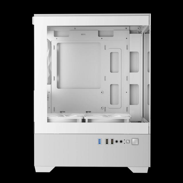 Кутия Gamdias AURA GC9M White, Mini Tower, 2x USB 2.0, 1x USB 3.0, 1x HD Audio, mATX, Mini-ITX
