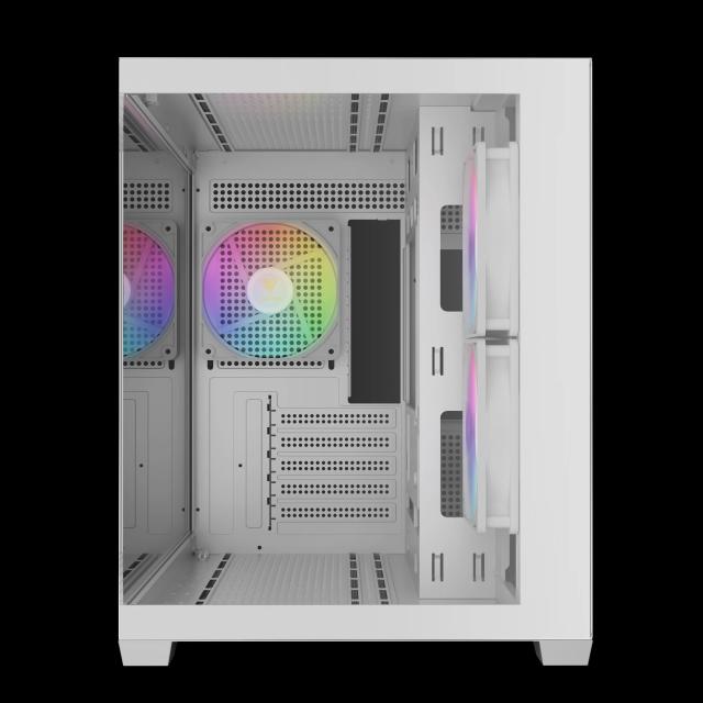 Кутия Gamdias AURA GC10M White, Mini Tower, 1x USB 2.0, 1x USB 3.0, 1x HD Audio, mATX, Mini-ITX