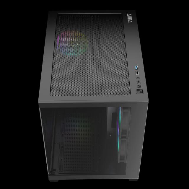 Кутия Gamdias AURA GC10M Black, Mini Tower, 1x USB 2.0, 1x USB 3.0, 1x HD Audio, mATX, Mini-ITX
