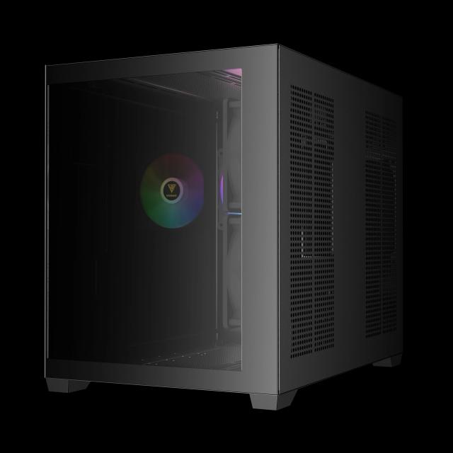 Кутия Gamdias AURA GC10M Black, Mini Tower, 1x USB 2.0, 1x USB 3.0, 1x HD Audio, mATX, Mini-ITX