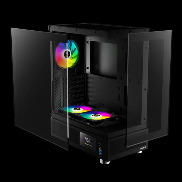 Кутия Gamdias ATLAS E1 Black, Middle Tower, 2x USB 3.0, ATX, mATX, Mini-ITX
