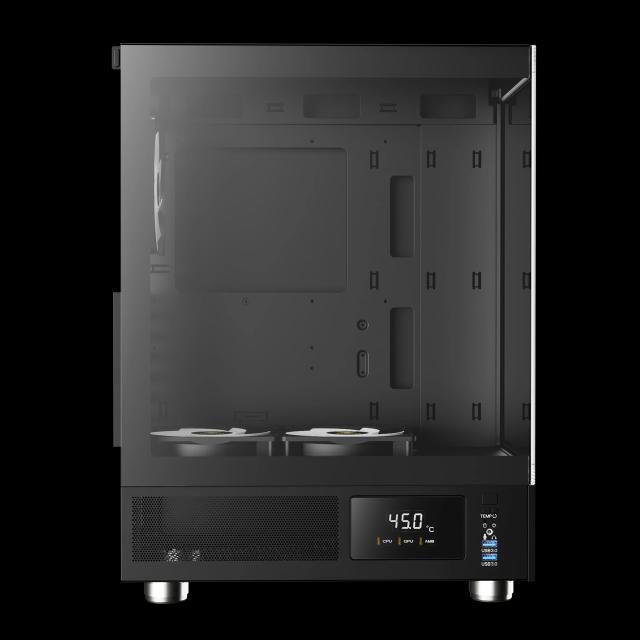 Кутия Gamdias ATLAS E1 Black, Middle Tower, 2x USB 3.0, ATX, mATX, Mini-ITX
