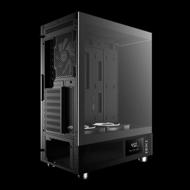 Кутия Gamdias ATLAS E1 Black, Middle Tower, 2x USB 3.0, ATX, mATX, Mini-ITX