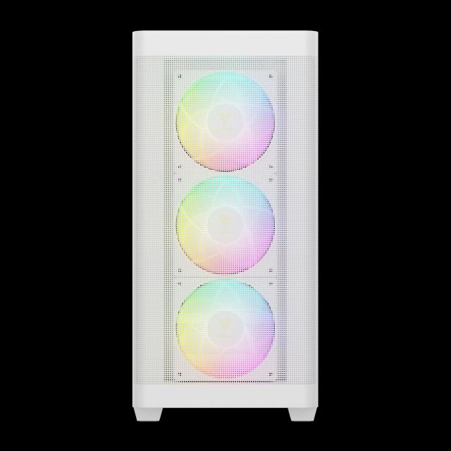 Кутия Gamdias ATHENA M3 Mesh White, RGB, Middle Tower, 1x USB 3.0, 1x USB Type-C, EATX, ATX, mATX, Mini-ITX