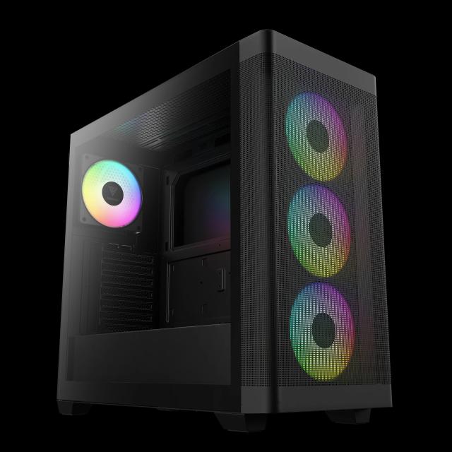 Кутия Gamdias ATHENA M3 Mesh Black, RGB, Middle Tower, 1x USB 3.0, 1x USB Type-C, EATX, ATX, mATX, Mini-ITX