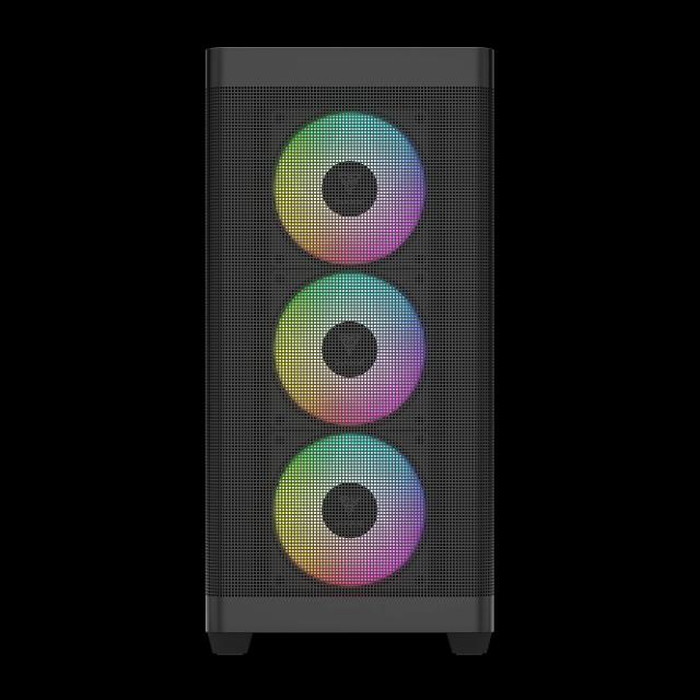 Кутия Gamdias ATHENA M3 Mesh Black, RGB, Middle Tower, 1x USB 3.0, 1x USB Type-C, EATX, ATX, mATX, Mini-ITX
