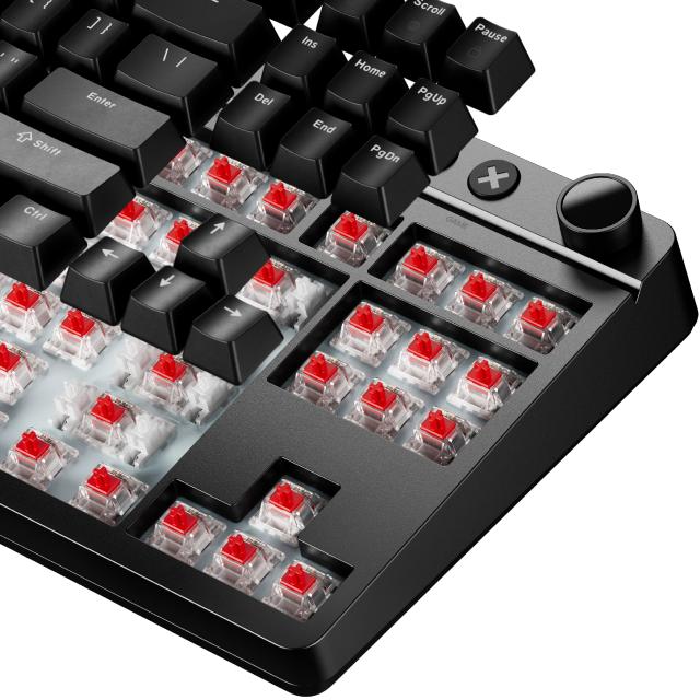 Клавиатура Pulsar геймърска механична клавиатура Professional Gaming Mechanical Keyboard Xboard MS TKL ANSI, Red Cherry Switch, RGB, Black