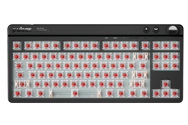 Клавиатура Pulsar геймърска механична клавиатура Professional Gaming Mechanical Keyboard Xboard MS TKL ANSI, Red Cherry Switch, RGB, Black