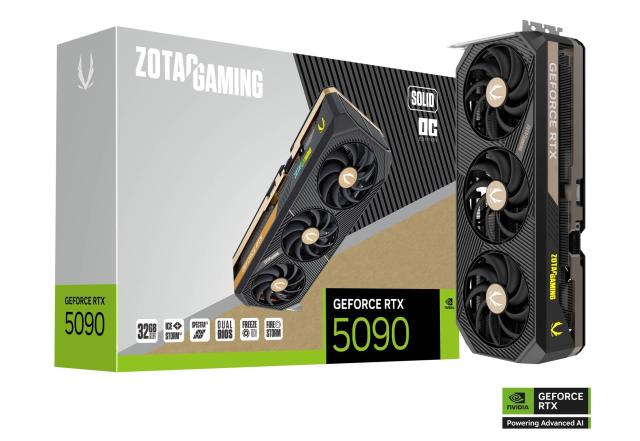 Видео карта ZOTAC GAMING nVIDIA GeForce RTX 5090 SOLID OC 32GB GDDR7, 512-bit, HDMI, 3x DP