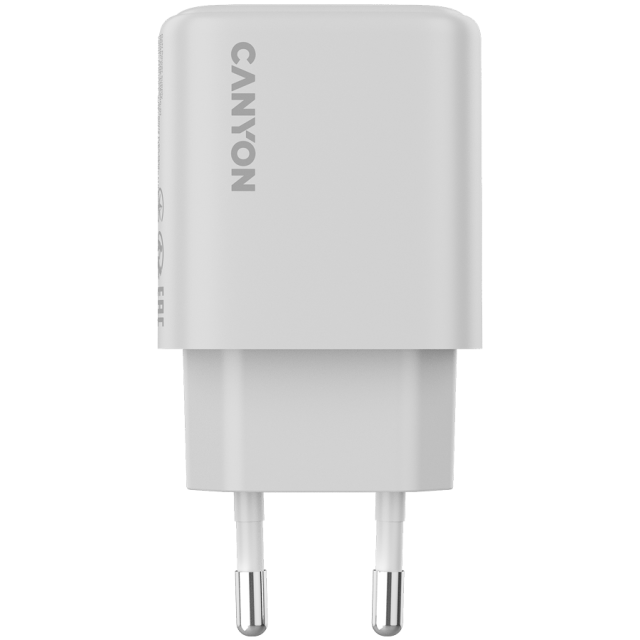 Зарядно CANYON charger OnCharge 200, 1x USB Type-C, 20W, White