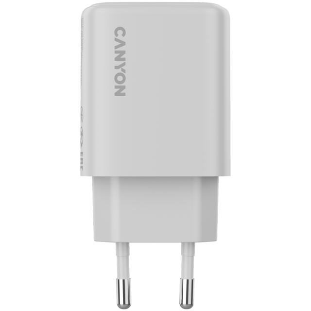 Зарядно CANYON charger OnCharge 200, 1x USB Type-C, 1x Type-A, 20W, White