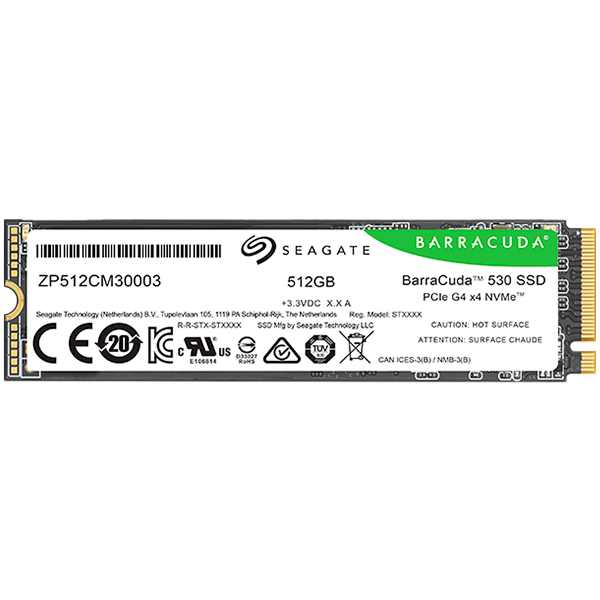 Seagate Barracuda 530 SSD 512GB, PCIe Gen4 x4 NVMe (2280)
