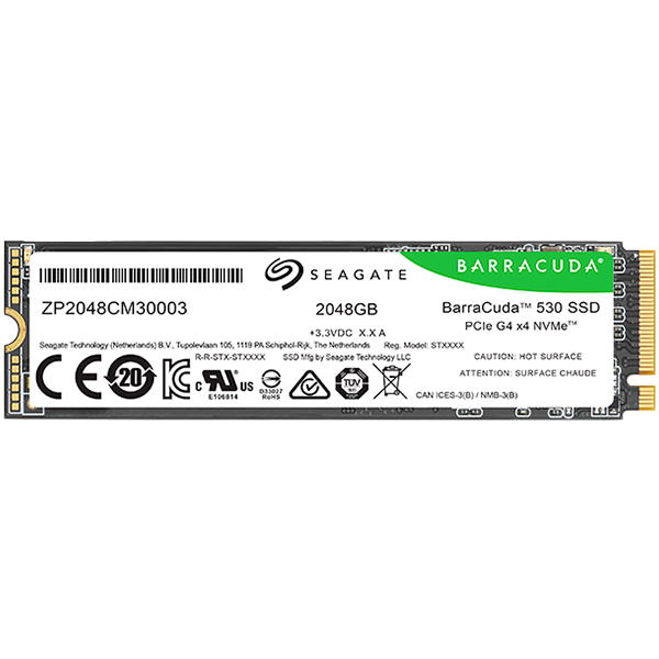 Seagate Barracuda 530 SSD 2 048GB, PCIe Gen4 x4 NVMe (2280)